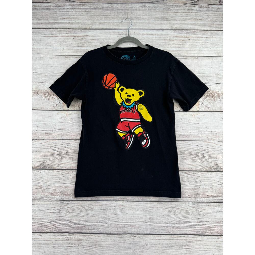 Hyperfly x Grateful Dead Basketball Bear T-Shirt Adult Small Black‎